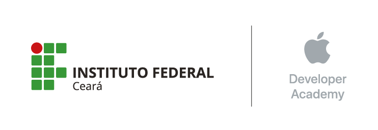 Logo do Instituto Federal de Educação, Ciência e Tecnologia do Ceará - IFCE e Logo do Programa Apple Developer Academy